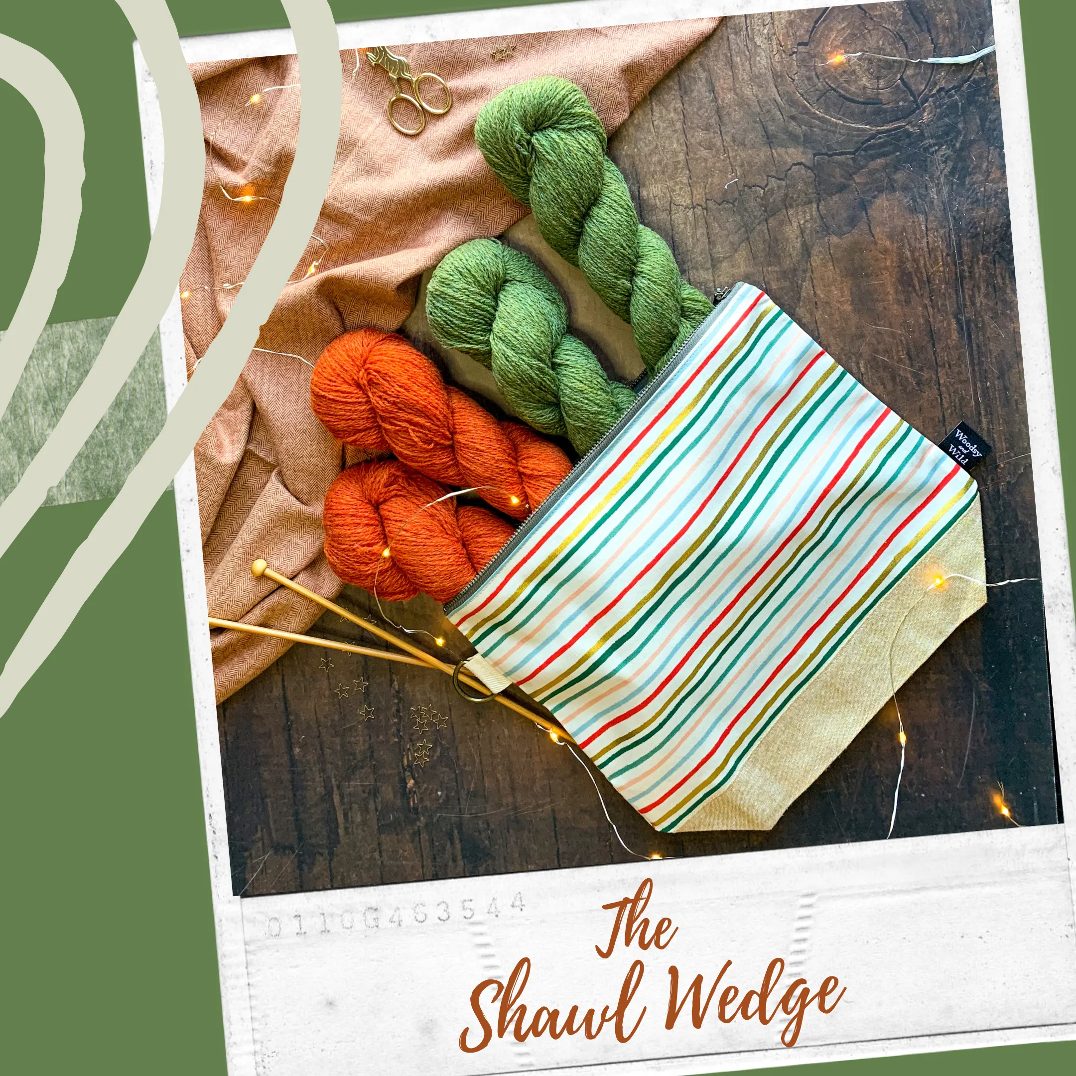 "Rawring Holidays"- Knitting Project Bag- Ready to Ship