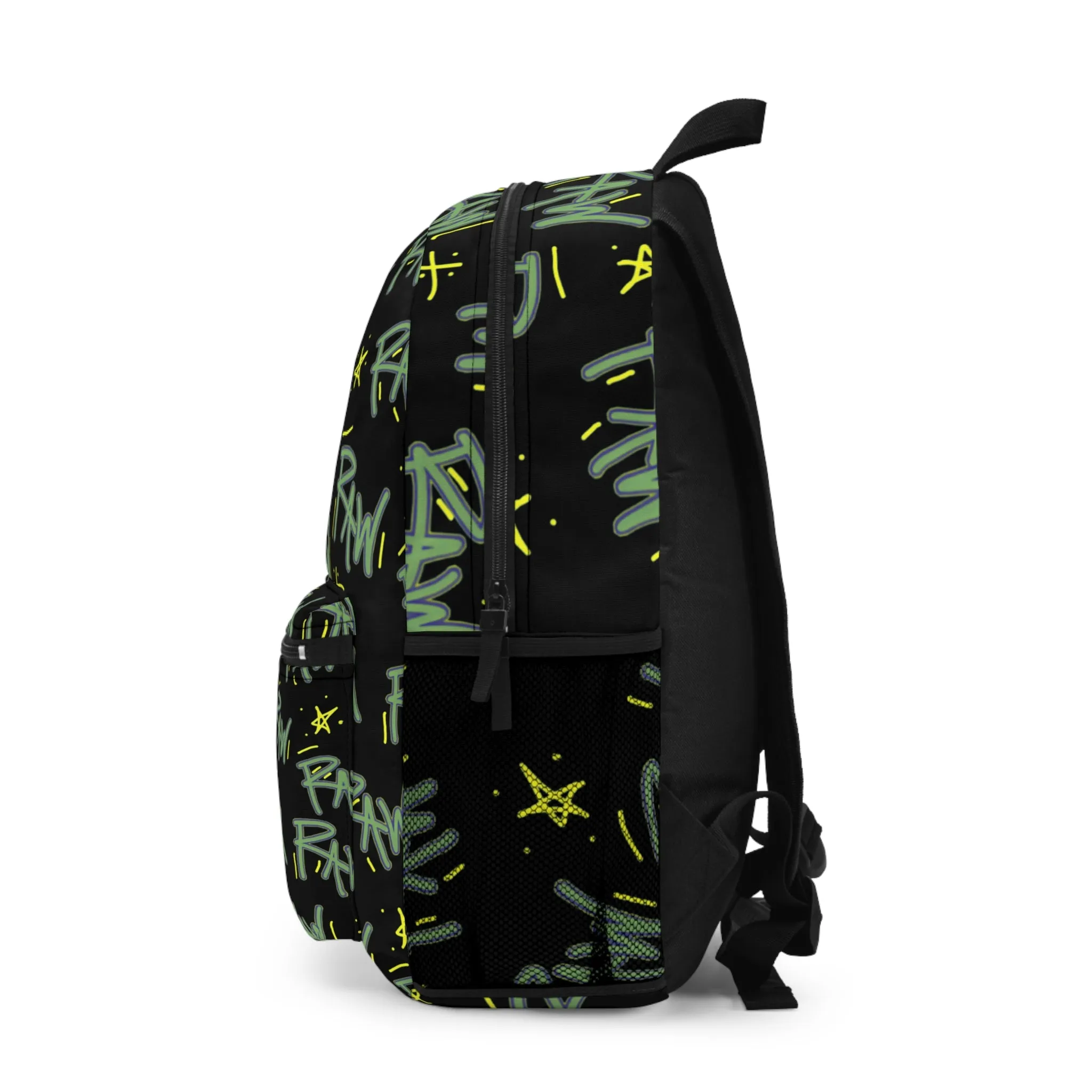 Raw Sushi "raw script" BackPack blk/lime
