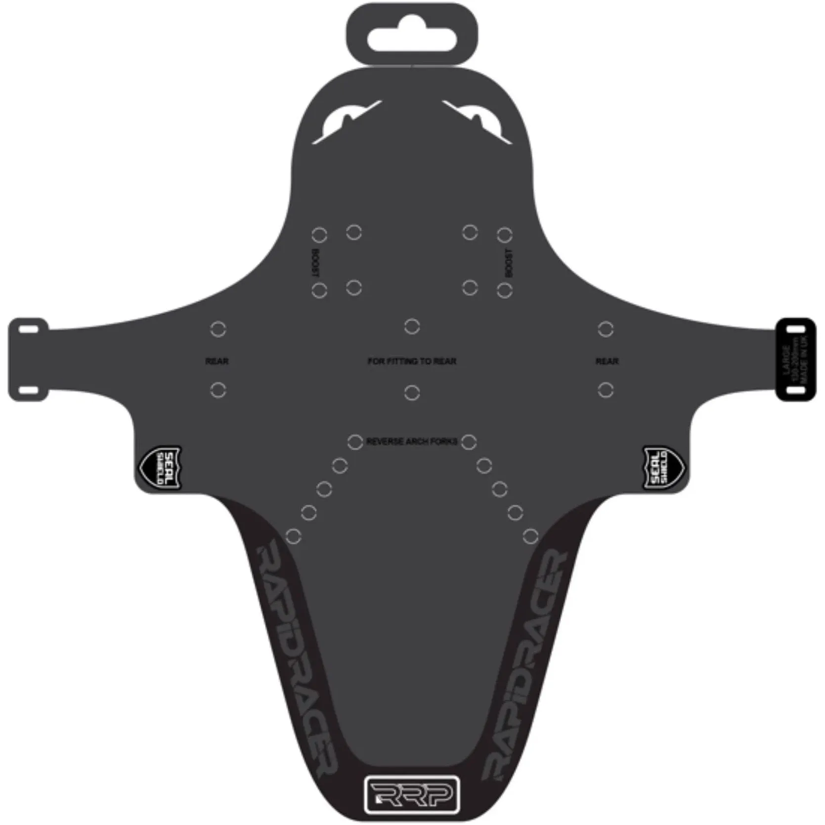 RRP EnduroGuard Large Front Mudguard - Black