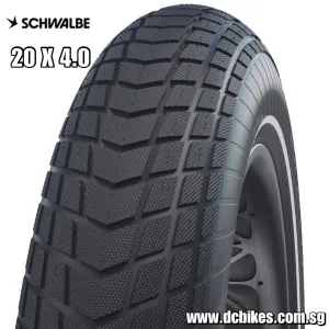 Schwalbe 20 X 4.0 Super Moto X Wire Bead Performance | Addix | Reinforced | ECE-R75 - Black Reflective Fat Bike Cargo Ebike Tyre Etrto: 100-406 (1 Tire)