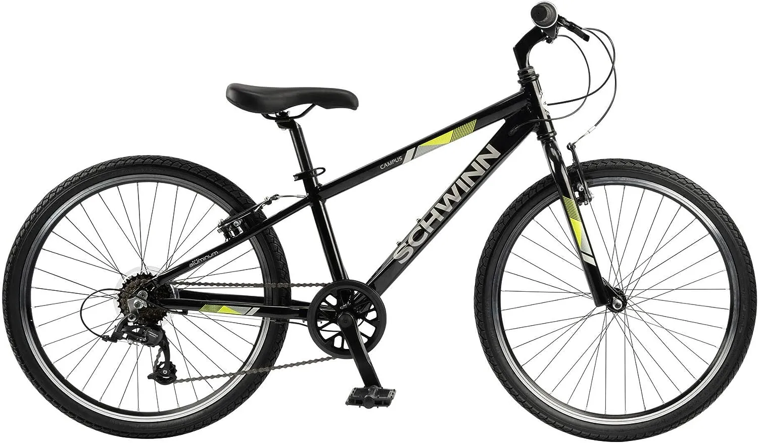 Schwinn Campus 24" Kids Aluminium Mountain Bike - Jet Black