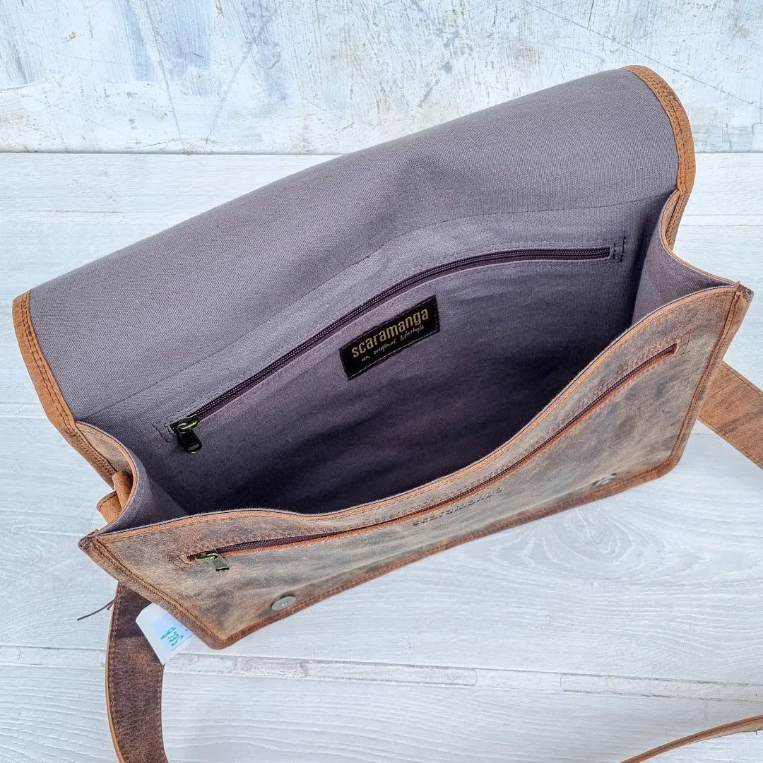 Seconds 15 Inch Leather Messenger Bag
