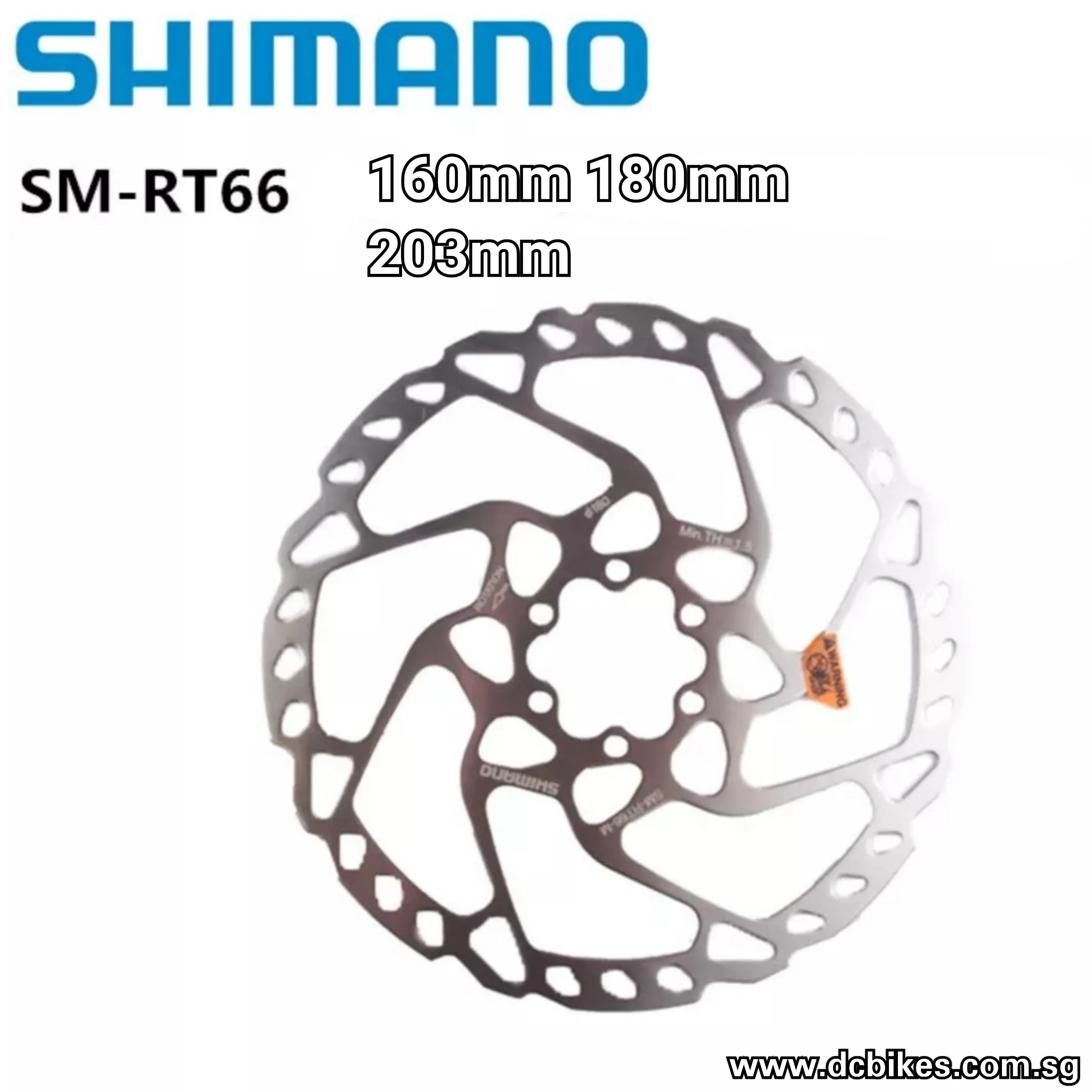 Shimano 160mm | 180mm | 203mm SLX-Zee-Deore RT66 6-Bolt MTB Disk Brakes Rotor