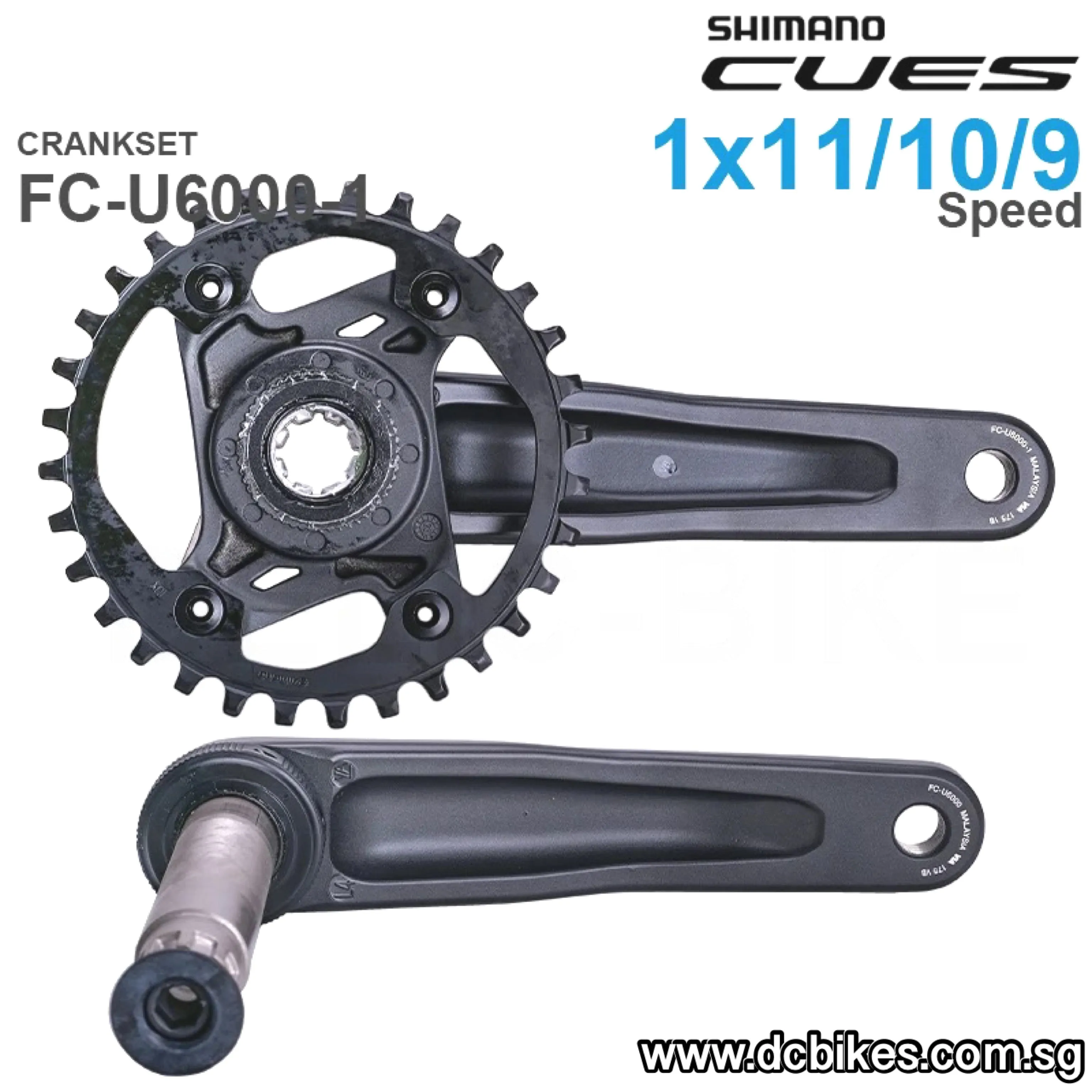 Shimano 32T | 40T | 42T CUES U6000 Series 9 | 10 | 11 Speed Crank