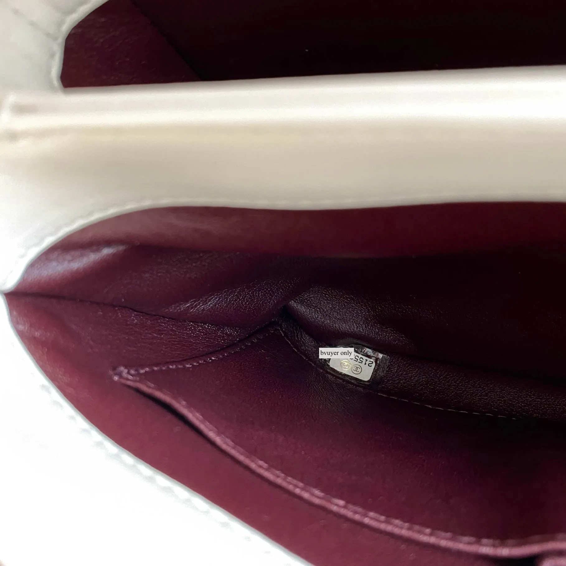 Small Trendy CC Flap Bag with Top Handle in Ivory Lambskin