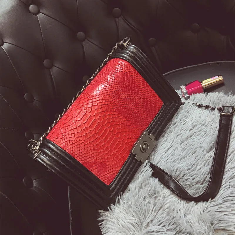 snakeskin clutch purse