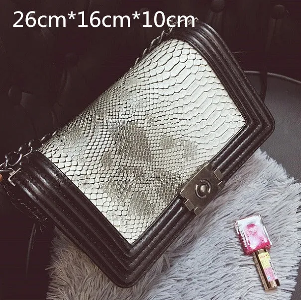 snakeskin clutch purse