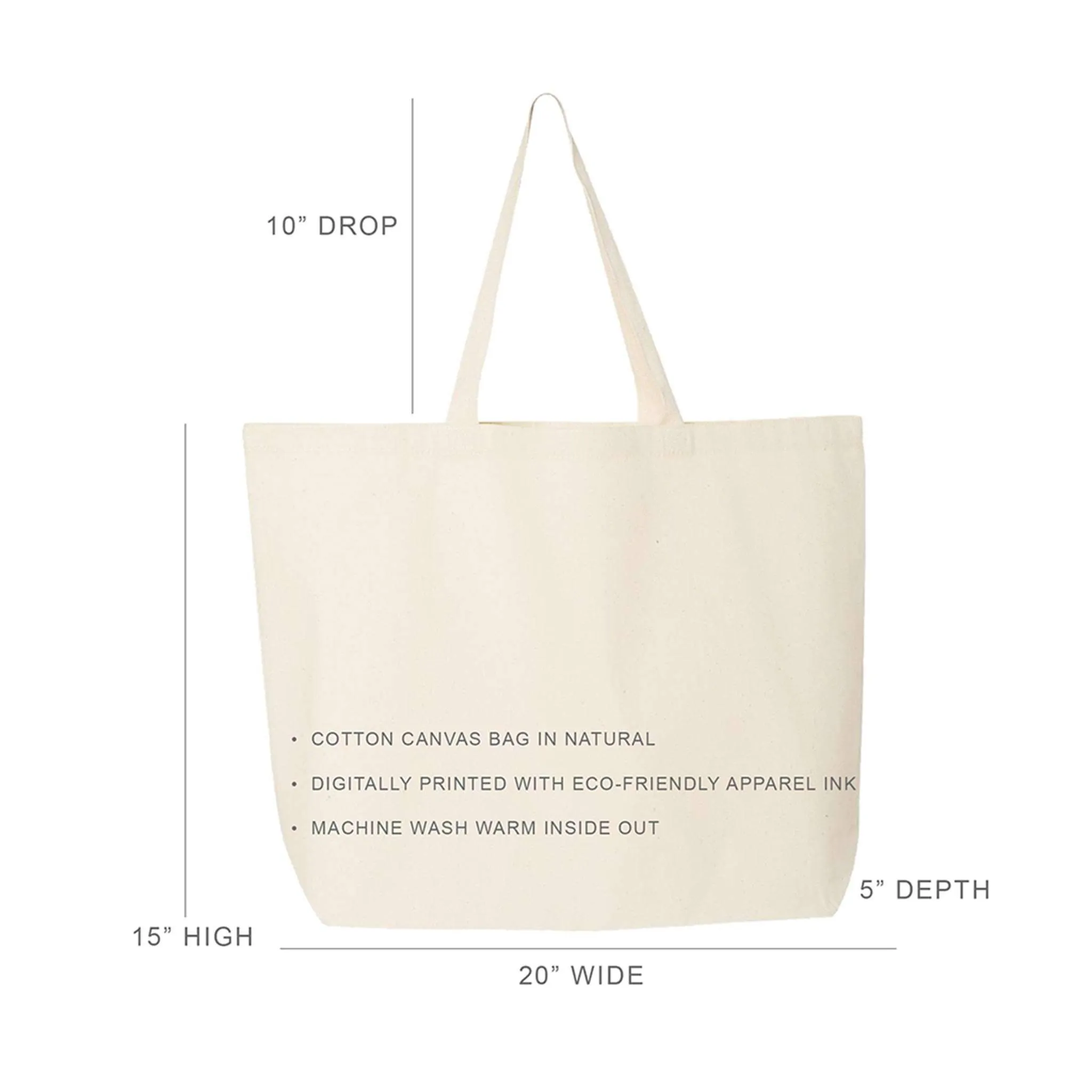 Sorority Cotton Canvas Tote Bag All 26 NPC Organizations Available