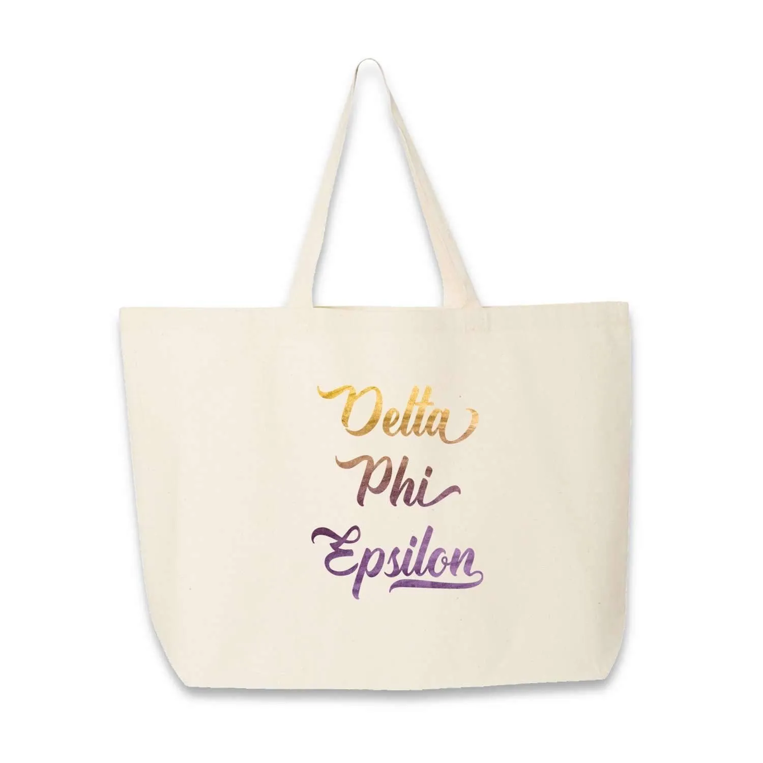 Sorority Cotton Canvas Tote Bag All 26 NPC Organizations Available