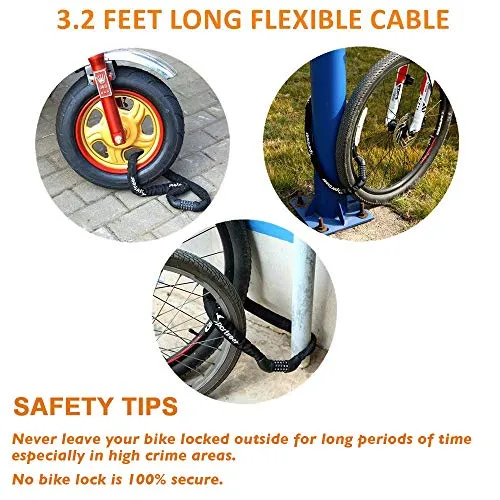Sportneer Combination Bike Lock (Coated Finish)