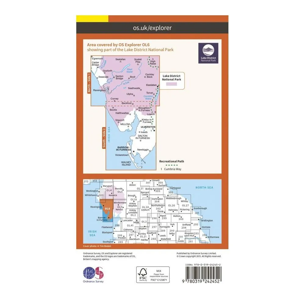 The English Lake District SW Area - OS Explorer Map OL6 Active