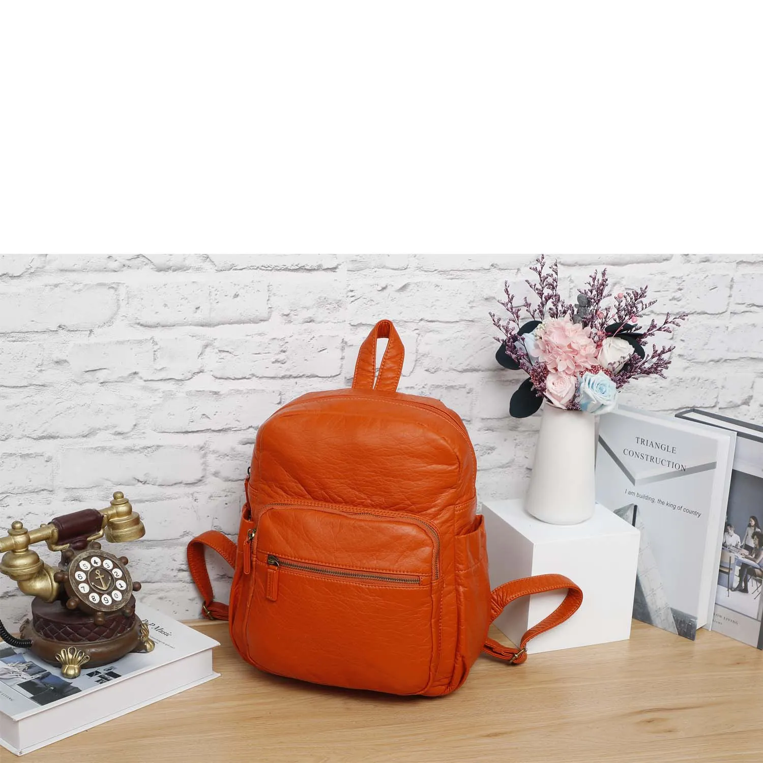 The Marie Backpack - Orange