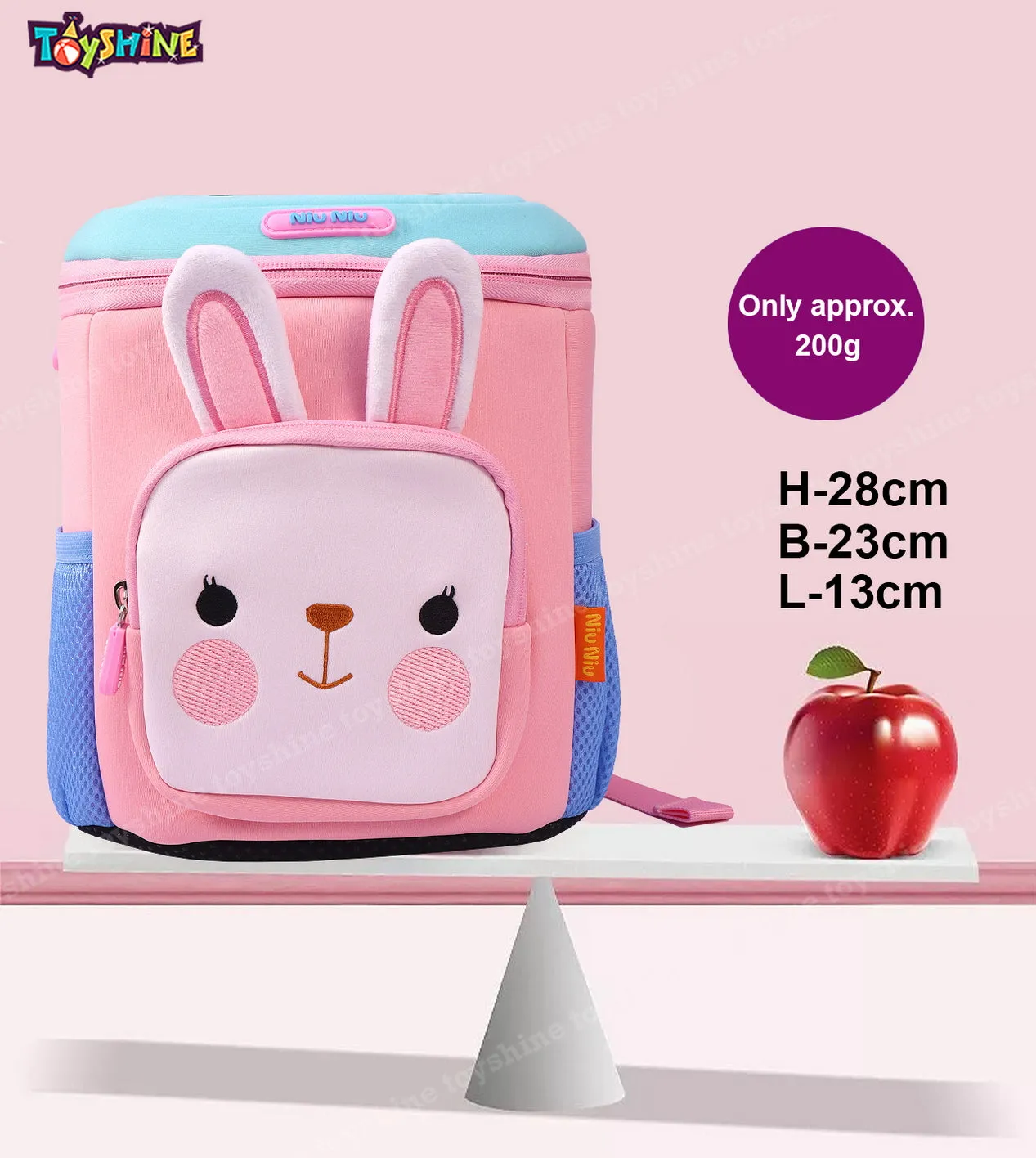 Toyshine My Cutesy Rabbit Backpacks for Kids Girls Boys Cute Toddler Backpack Preschool Nursery Travel Bag - Mini S - Blue