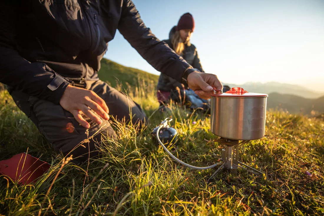 Trekking Stainless Steel Cookset MT500 - 1 Person