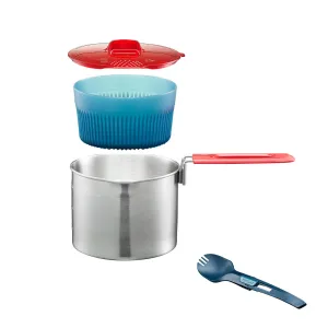 Trekking Stainless Steel Cookset MT500 - 1 Person