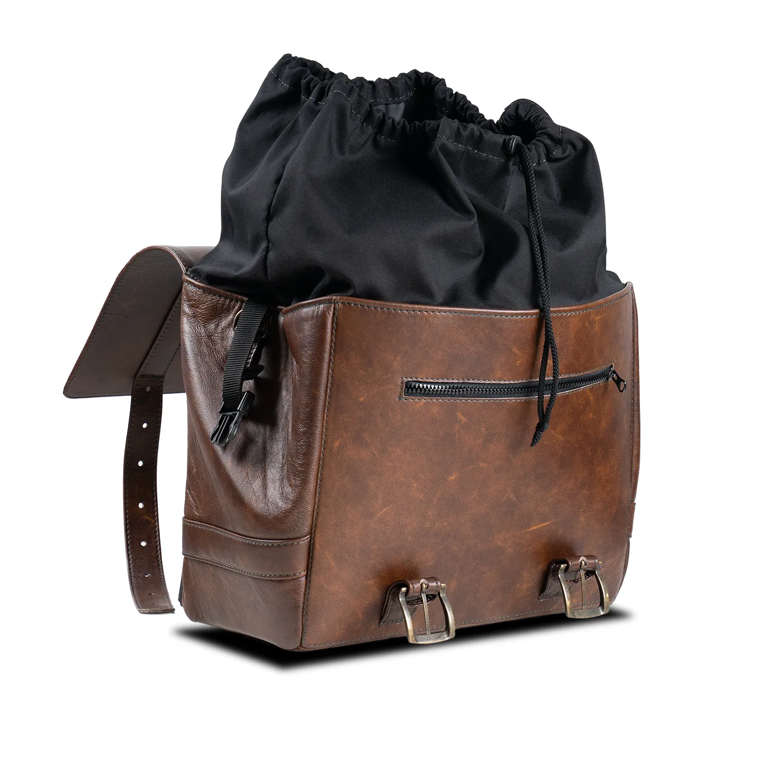 Triumph Scrambler 1200 Leather Saddle bag Messenger “Vintage style”