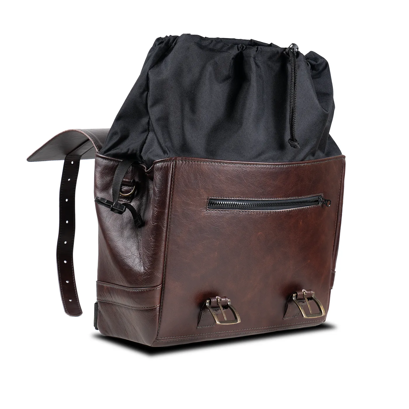 Triumph Scrambler 1200 Leather Saddle bag Messenger “Vintage style”
