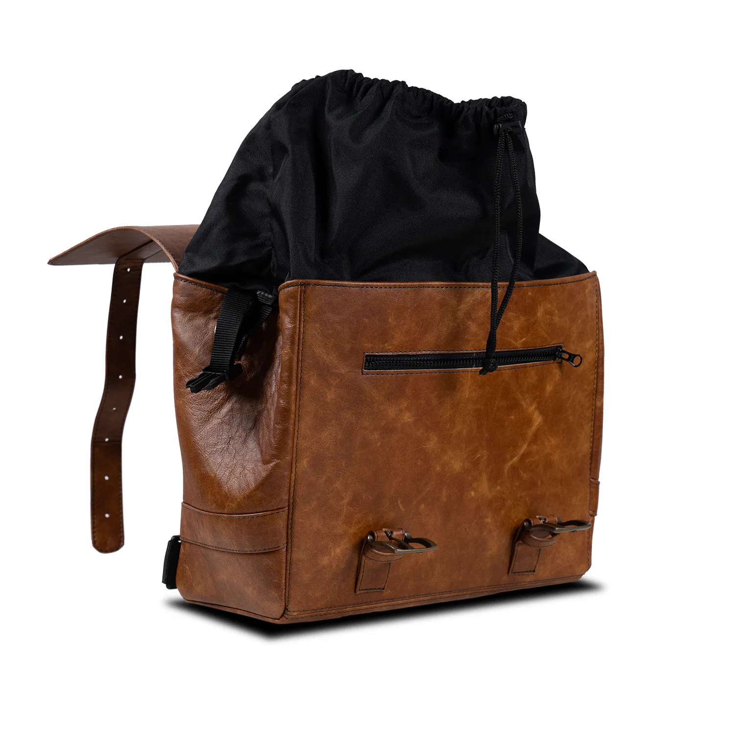 Triumph Scrambler 1200 Leather Saddle bag Messenger “Vintage style”