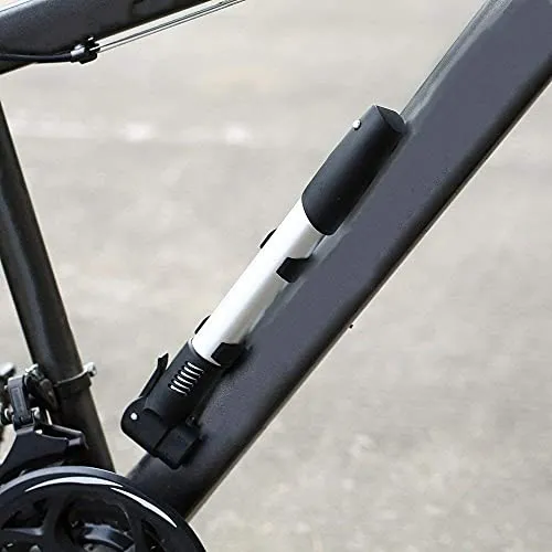Tusig Bicycle Floor Pump, Cycle Mini Air Pump, Plastic, Multi-Colour (Horizontal Pump)