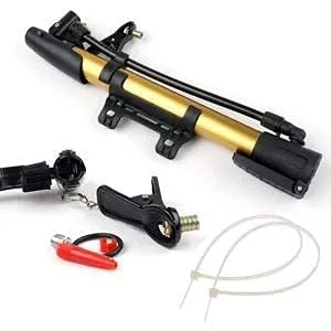 Tusig Bicycle Floor Pump, Cycle Mini Air Pump, Plastic, Multi-Colour (Horizontal Pump)