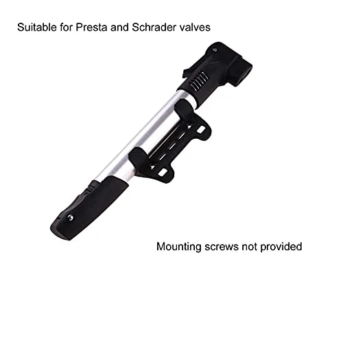 Tusig Bicycle Floor Pump, Cycle Mini Air Pump, Plastic, Multi-Colour (Horizontal Pump)