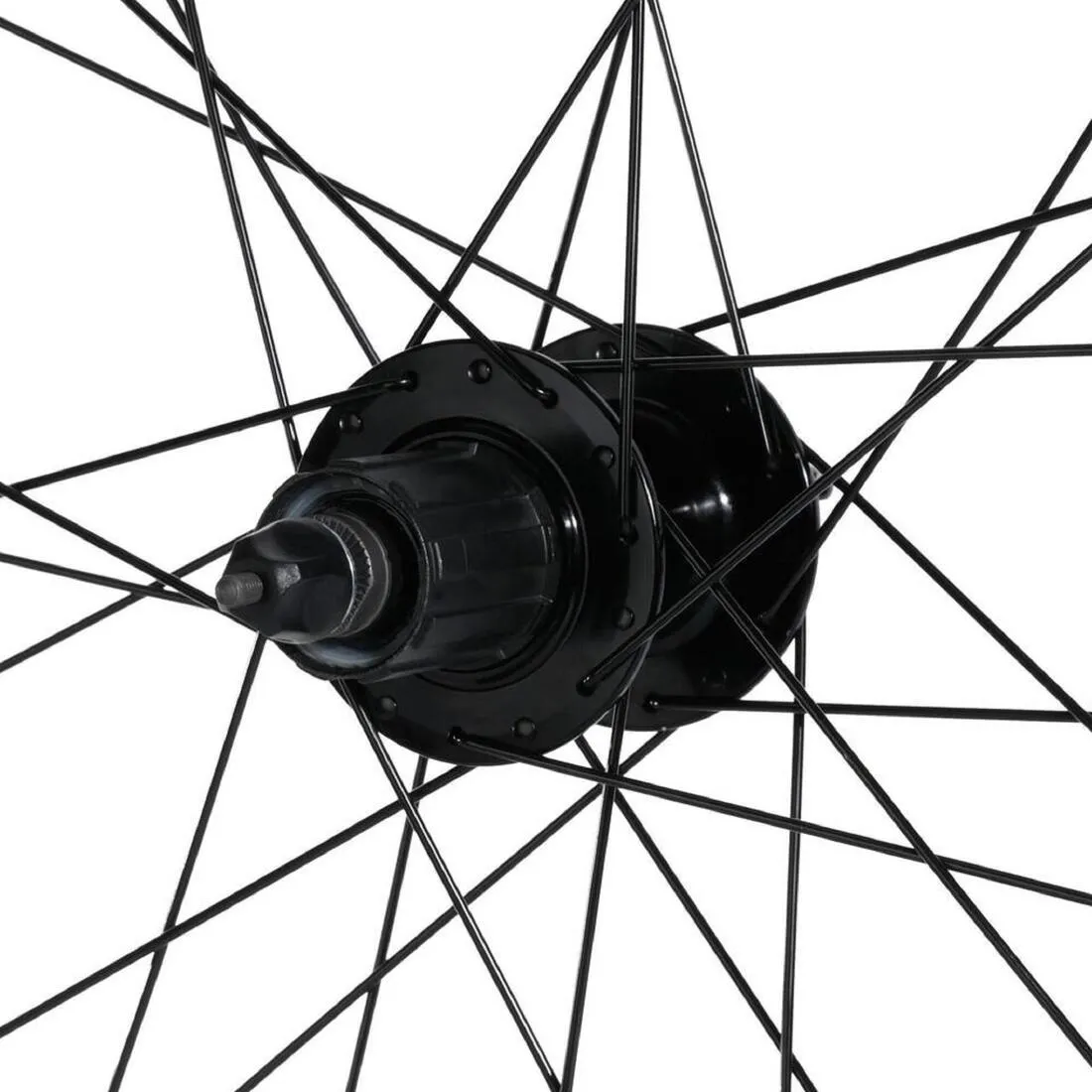 Wheel 28" Rear Double-Wall Rim Cassette Disc Brake Hybrid Bike - Black
