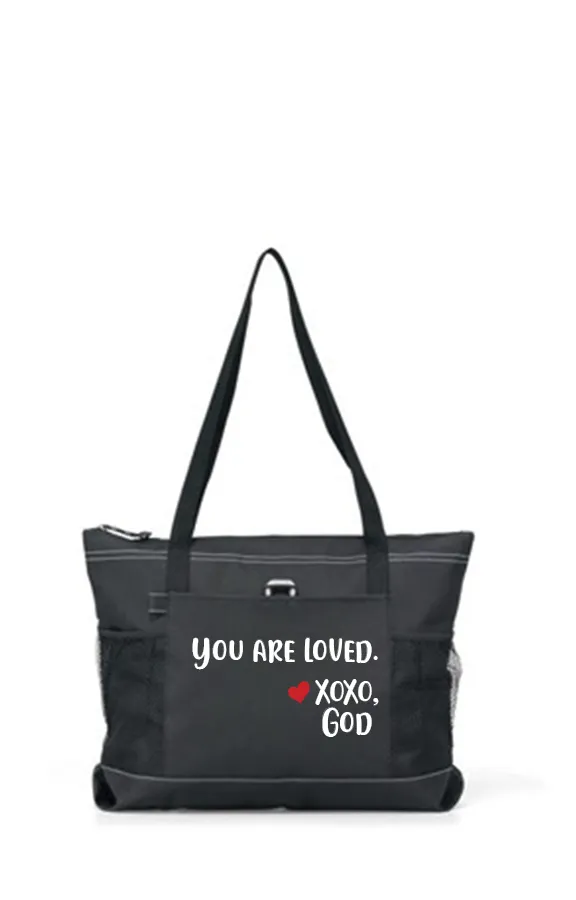 Zippered Tote Bag - You Are Loved.